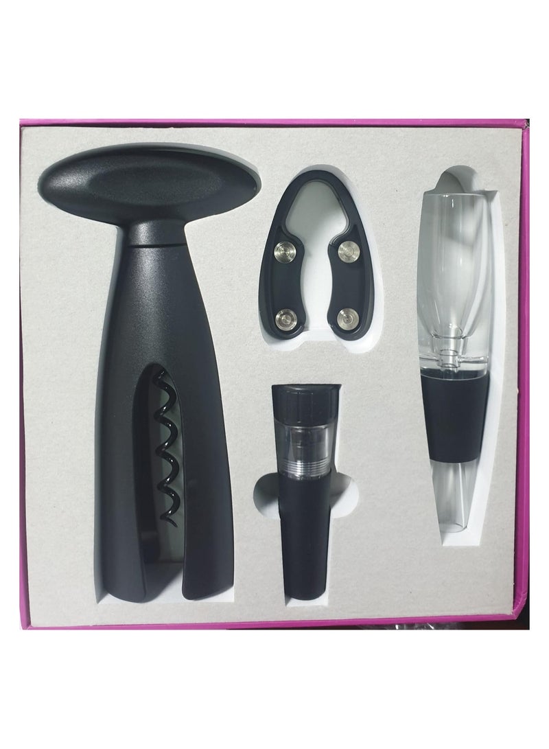 4-Piece Bottle Opener Set Black 20x5x20cm