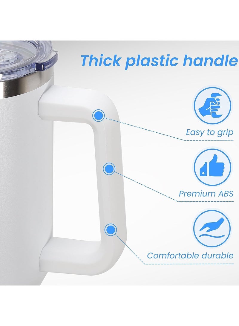 " Travel Mug with Handle and Straw - Stainless Steel, Leak-Proof, Vacuum Insulated Coffee Mug with Lid for Hot & Cold Beverages"