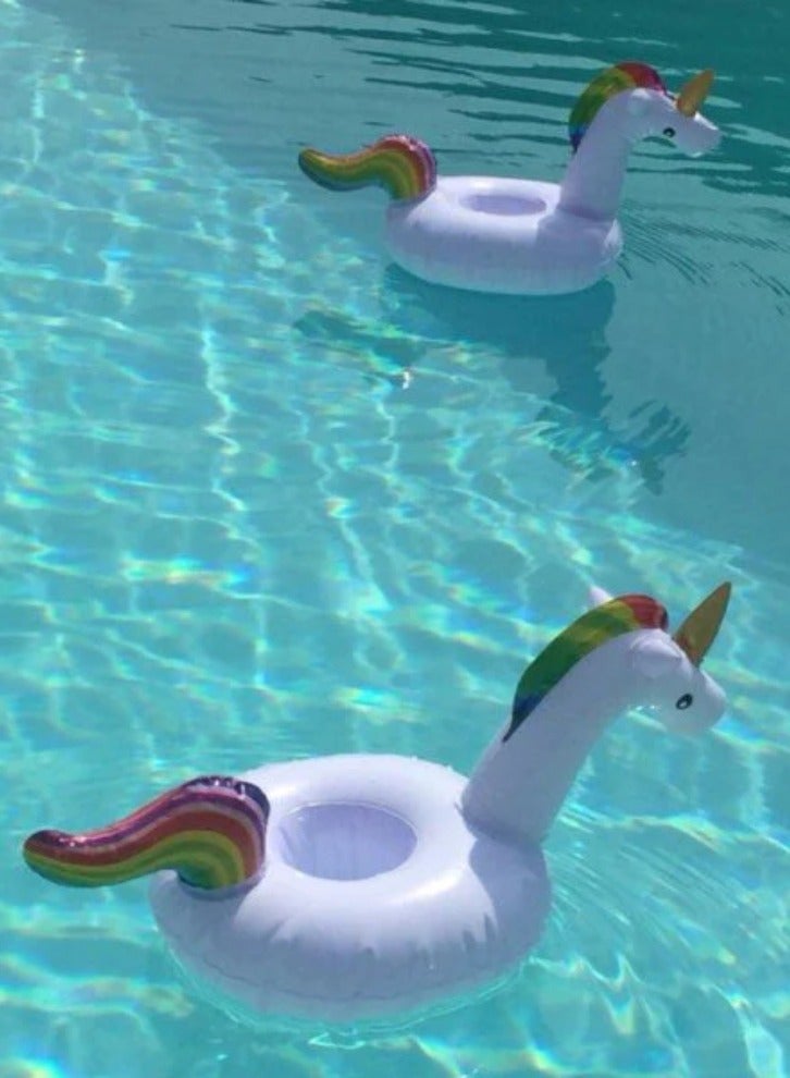 Inflatable Pool Floatie Drink Cup Holders for Swimming Pools and Hot Tubs – Inflatable Drinks Holders – Party Props and Pool Accessories Set Of 5