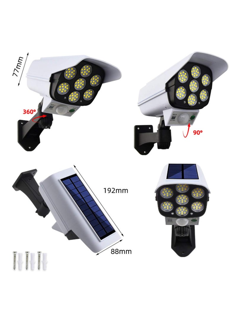 Solar Monitoring Lamp Human Body Induction Light Operated White And White And Black P66 Waterproof Pack of 10