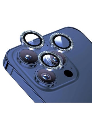 Mobile Camera Lens Protector  for iPhone 13 Pro/iPhone 13 Pro Max, [Anti-Scratch] Premium Tempered Glass Film Aluminum Alloy Lens Ring Cover – BLUE DIAMOND