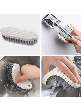 2 Pcs Creative Cleaning Brush Flexional Shower Room Ceramic Tile Cleaning Brush Kitchen Faucet Wall Corner Brush Scrubbing Brush