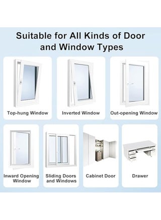 Window Safety Locks Self Adhesive Baby Window Restrictor with Key UPVC Window Locks Child Safety Cable Lock Pet Window Restrictors No Drilling Kids Refrigerator Lock for Childproof 1 Pack