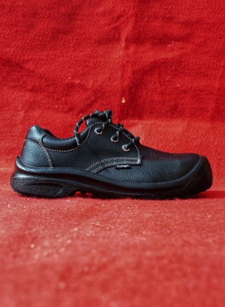 Steel Toe Boots for Men Work Boots Industrial Construction Non-Slip WaterProof Leather Shoes Anti-Puncture Safety Boots Breathable Comfortable Size:UK 8(BLACK)