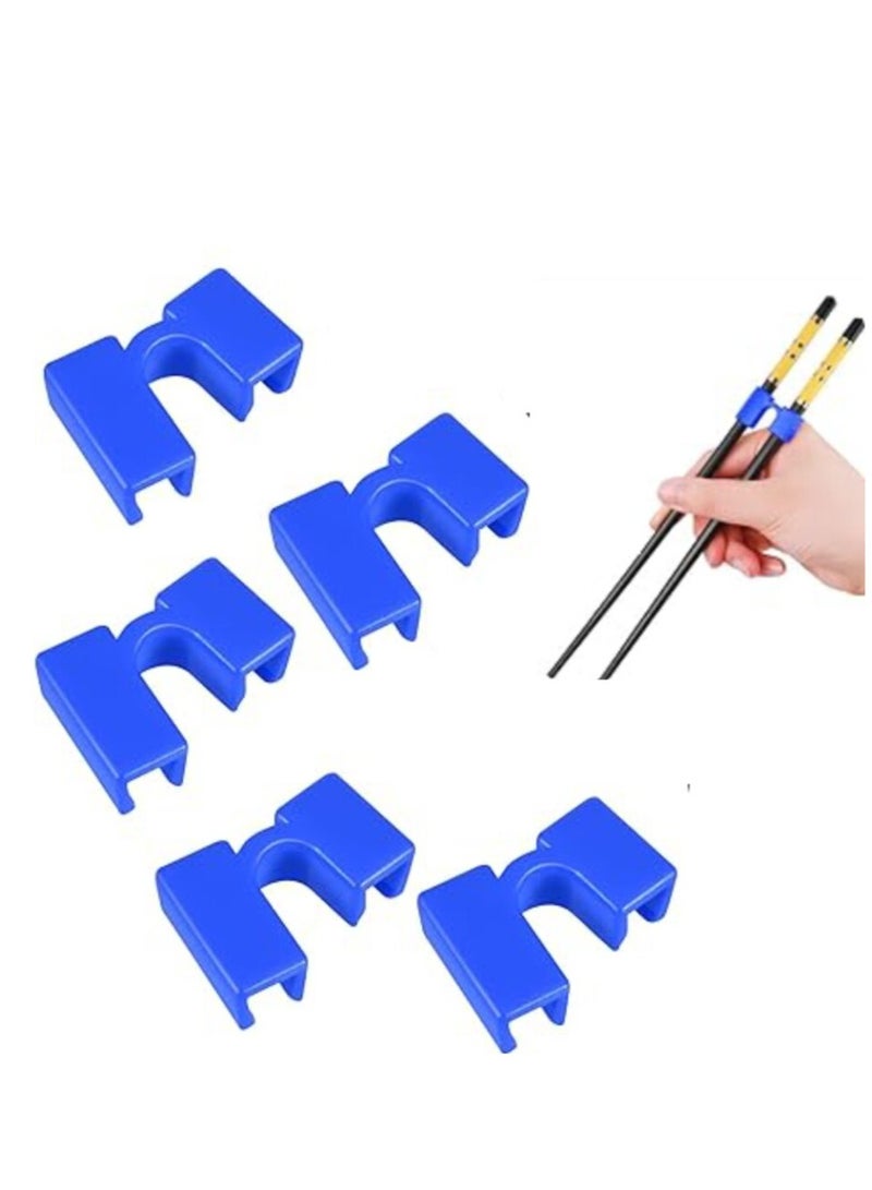 Chopstick Helpers 20 Pieces Reusable Chopstick Helpers Training Chopsticks BPA Free POM Fon-Toxic Non-Slippery for Many Age, Beginner, Trainers or Learner, Left or Right Hand BLUE