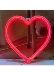 Heart Neon Signs Neon Lights Led Romantic Art Decorative Lamp, Wall Decor Studio Party Kids Room Living Room Wedding Party Table Decoration (Red) | Best Price UAE | Dubai, Abu Dhabi