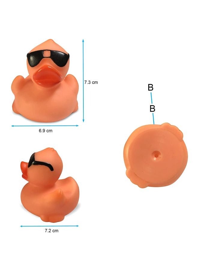 Rubber Ducks with  Sunglasses Mini Bath Ducks Float Pool Ducks Bulk Toys for Baby Shower Birthday Party Supplies Favor ORANGE 20pcs