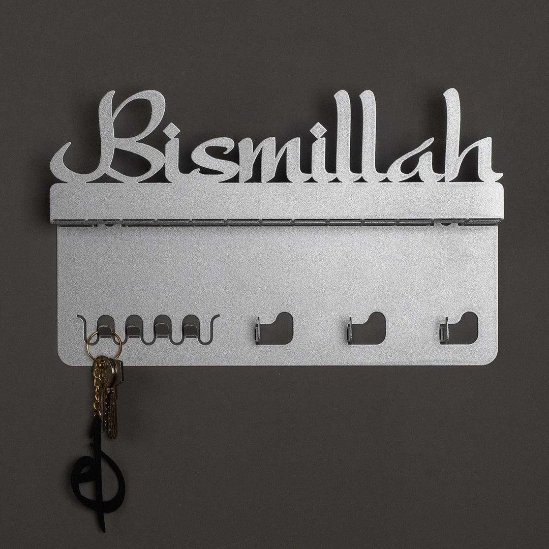 Bismillah Acrylic Wall Key Holder