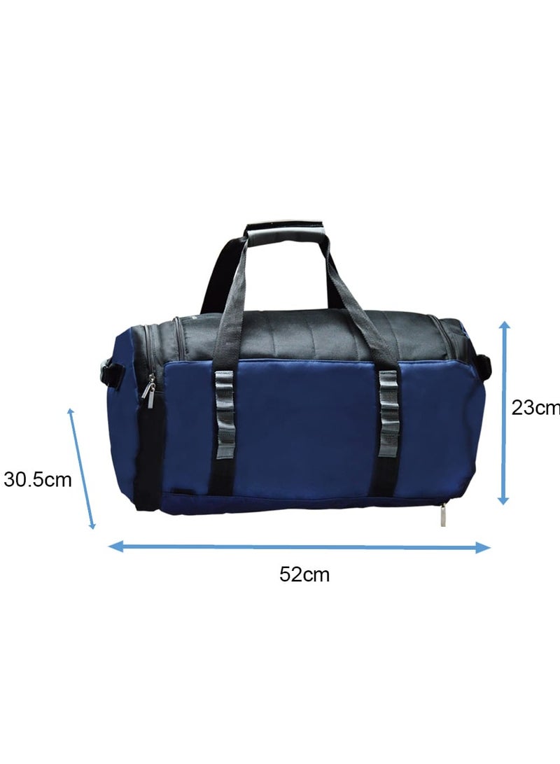 Duffle Bag for Men & Women Waterproof Sports Bag Travel Duffel Bags with Wet Pocket & Shoes Compartment BLUE
