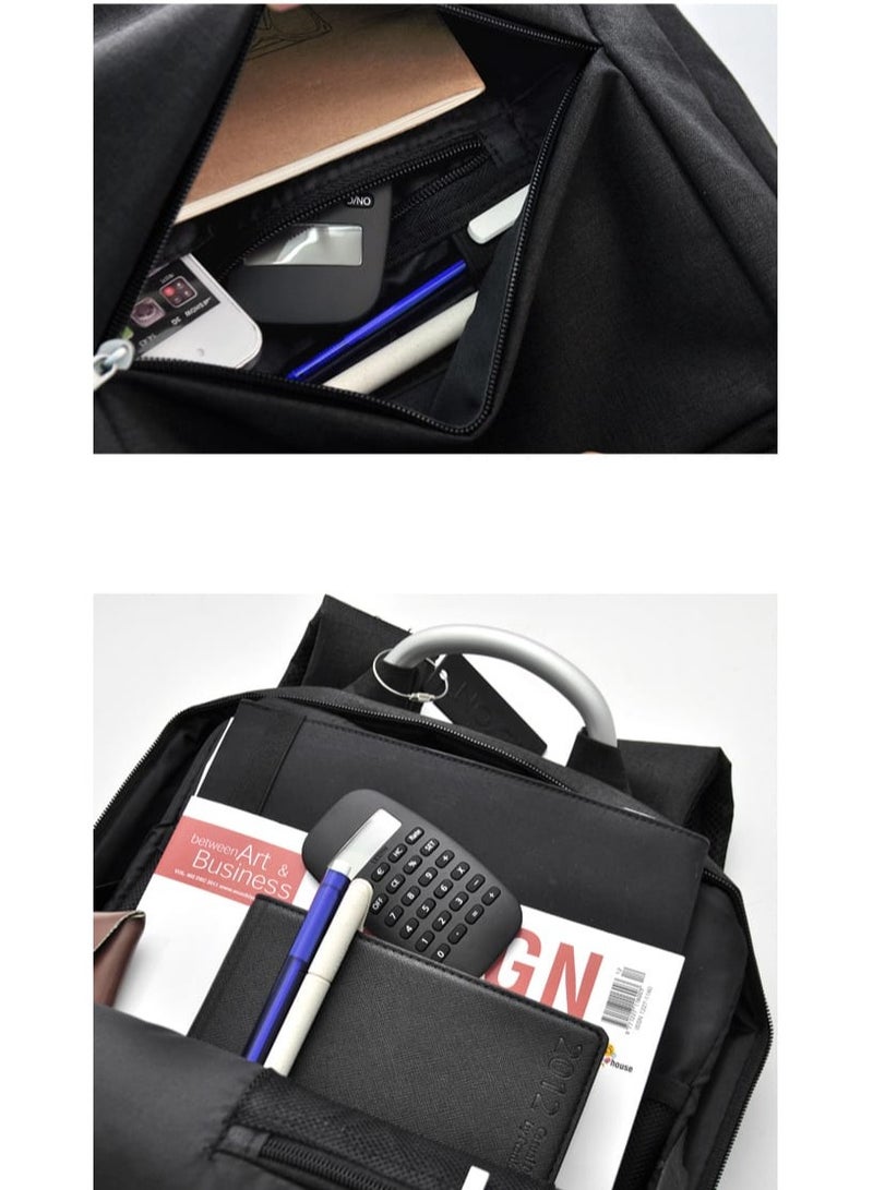 Business Travel Laptop Backpack, Water Resistant College School Computer Bag Gifts with Earphone Port for Men & Women Fits