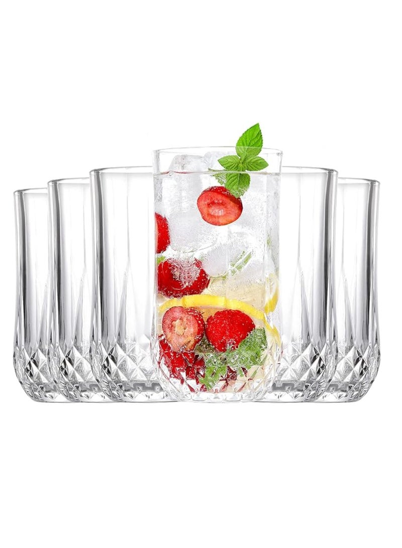 Highball Drinking Glasses Set of 2, Clear Cocktail Glasses, 11 Ounce/325ML Cups, Elegant and Durable Tall Bar Glassware Sets for Water, Juice, Cocktails, Beer, Glass Cups Set with Shockproof Package