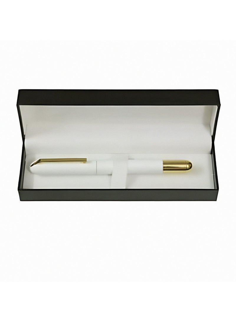Luxury High Quality Full Magnetic Metal Roller Ballpoint Pen With Refill Pack For Executive Use And For A Premium Gift WHITE