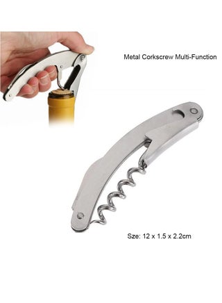 Wine bottle opener wine Classic Waiter’s Corkscrew 3-in-1 Wine Bottle Opener Waiters Corkscrew Double Hinged Corkscrew + Serrated Foil Cutter Cap Opener Set Of 2