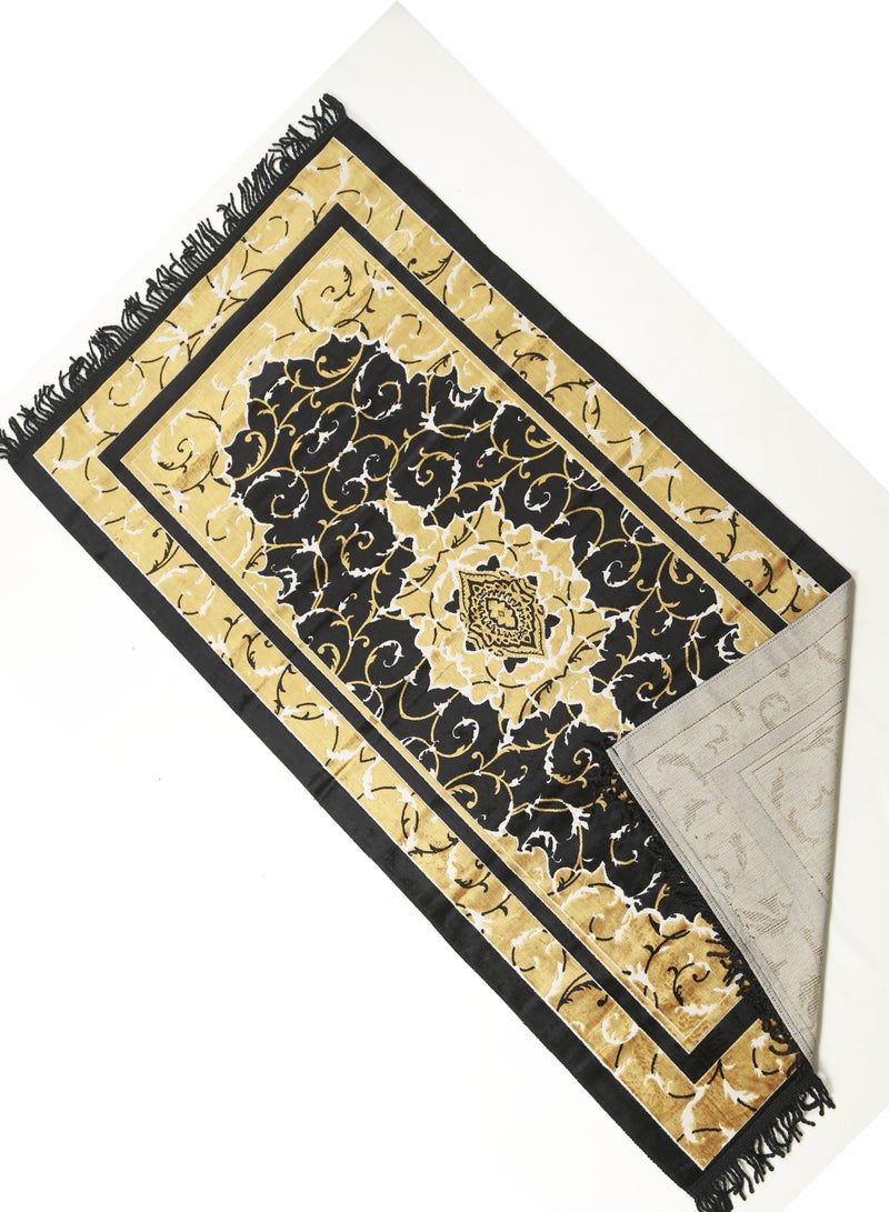 Prayer Mat 614GSM Anti-Slip Velvet Top Islamic Prayer Mat New Design Thick Padded Sajadah Prayer Rug for Men Women Eid Gift Ramadan ( 140cm X 70cm)