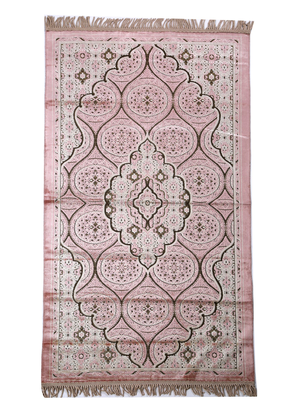 Prayer Mat 614GSM Anti-Slip Velvet Top Islamic Prayer Mat New Design Thick Padded Sajadah Prayer Rug for Men Women Eid Gift Ramadan ( 140cm X 70cm)