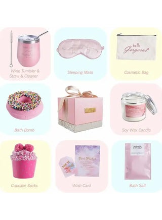 "Luxurious Valentine's Day Spa Gift Set for Women – Scented Candles & Bath Bombs, Relaxing Bubble Bath Gift for Her, Perfect for Birthday, Mother's Day, or Anniversaries"