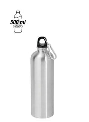 Vacuum Insulated Water Bottle 500ML Stainless Steel Reusable Water Bottle Metal Leak Proof Sports Flask Silver