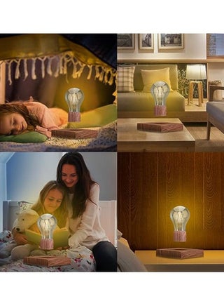 Magnetic Levitating Floating Wireless LED Light Bulb Desk Lamp for Unique Gifts, Room Decor, Night Light, Home Office Decor Desk Tech Toys