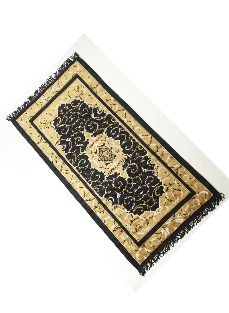 Prayer Mat 614GSM Anti-Slip Velvet Top Islamic Prayer Mat New Design Thick Padded Sajadah Prayer Rug for Men Women Eid Gift Ramadan ( 140cm X 70cm)