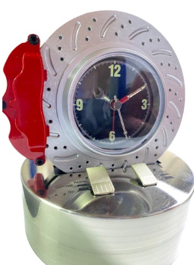 Tyre gadgets shape table clock Silver