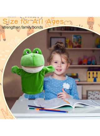 Plush Frog Hand Puppet for Kids – Movable Mouth, Soft Storytelling Toy, Fun Learning & Play