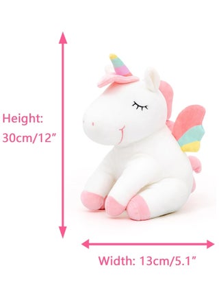Cute Rainbow Unicorn Plush Toy – 9.8" Soft Stuffed Animal for Kids, Babies, Birthday Gift, Party or Home Decor