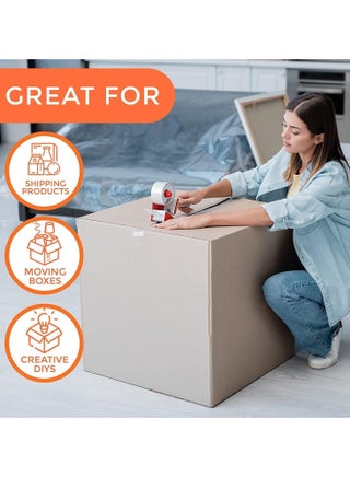 Clear Packing Tape, 4.5 CM x 60 yards Strong Heavy Duty Packaging Tape for Sealing Parcel Boxes, Moving Boxes Houses, Large Postal Bags, Office Supplies  Pack of 1