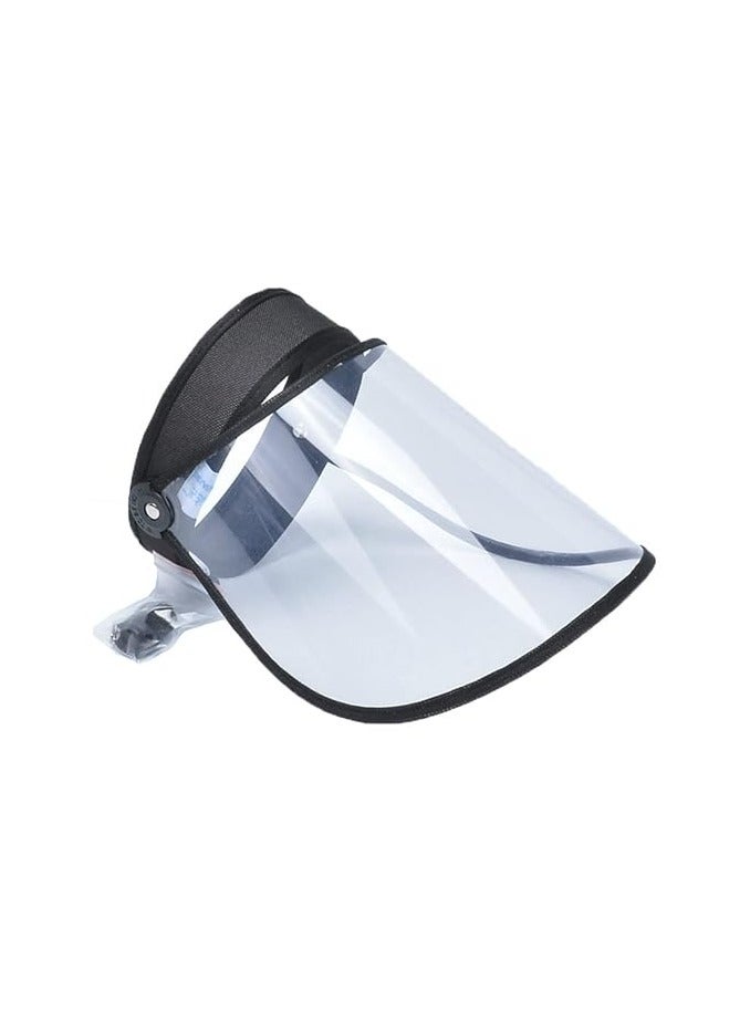 Plastic face mask plastic mask plastic visor sun hat visor clear mask Transparent Face Cover Cap Protective cap cap thicken empty top hat goggles mask hat full face mask Pack of 5Pcs