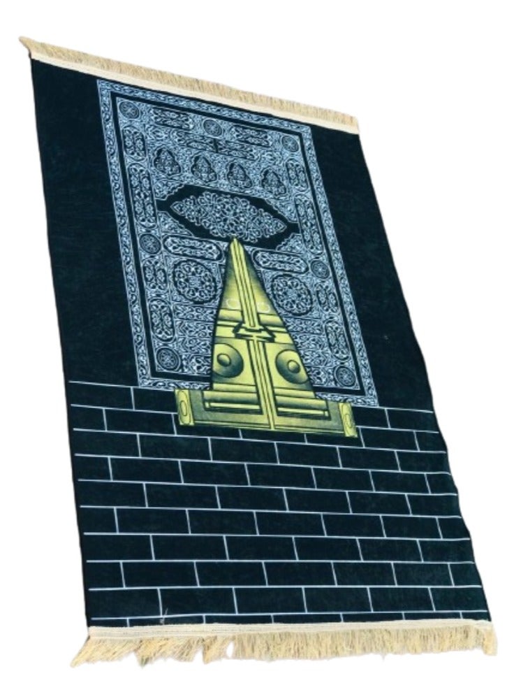Prayer Mat 614GSM Anti-Slip Velvet Top Islamic Prayer Mat New Design Thick Padded Sajadah Prayer Rug for Men Women Eid Gift Ramadan ( 120cm X 80cm)