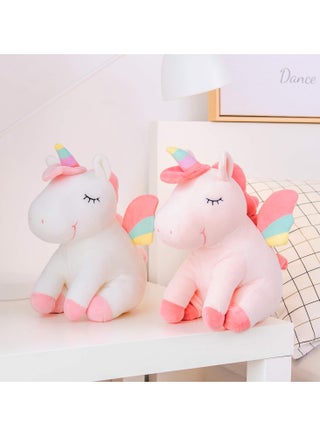 Cute Rainbow Unicorn Plush Toy – 9.8" Soft Stuffed Animal for Kids, Babies, Birthday Gift, Party or Home Decor