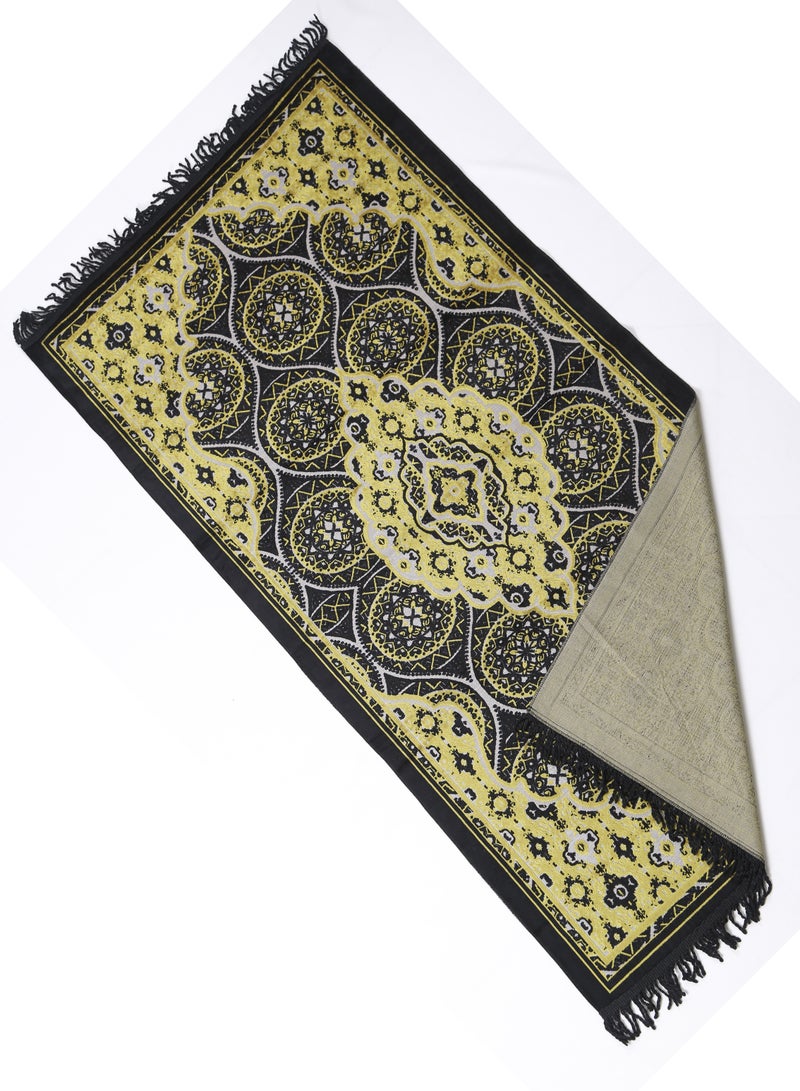 Prayer Mat 614GSM Anti-Slip Velvet Top Islamic Prayer Mat New Design Thick Padded Sajadah Prayer Rug for Men Women Eid Gift Ramadan ( 140cm X 70cm)