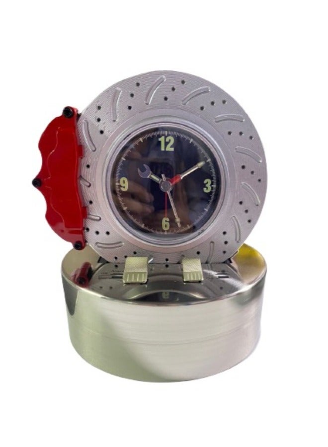 Tyre gadgets shape table clock Silver
