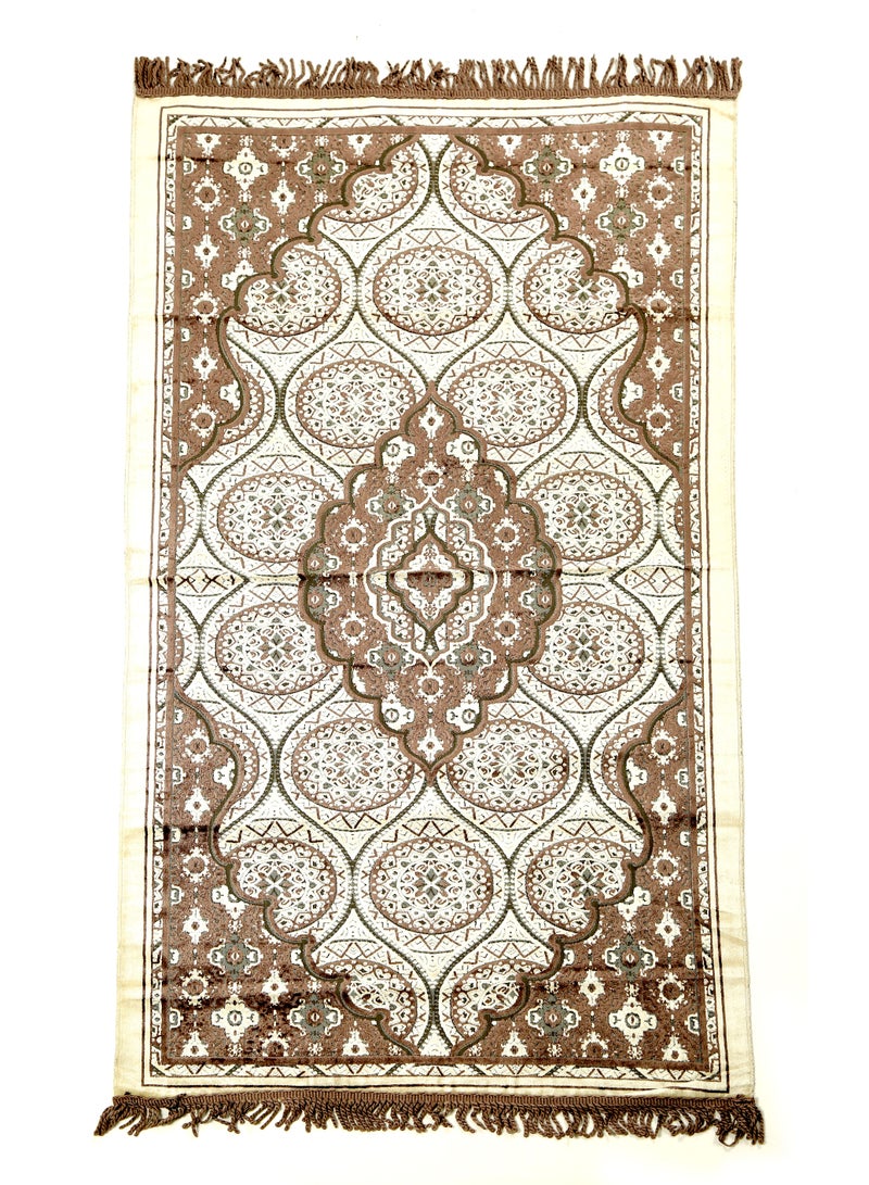 Prayer Mat 614GSM Anti-Slip Velvet Top Islamic Prayer Mat New Design Thick Padded Sajadah Prayer Rug for Men Women Eid Gift Ramadan ( 140cm X 70cm)