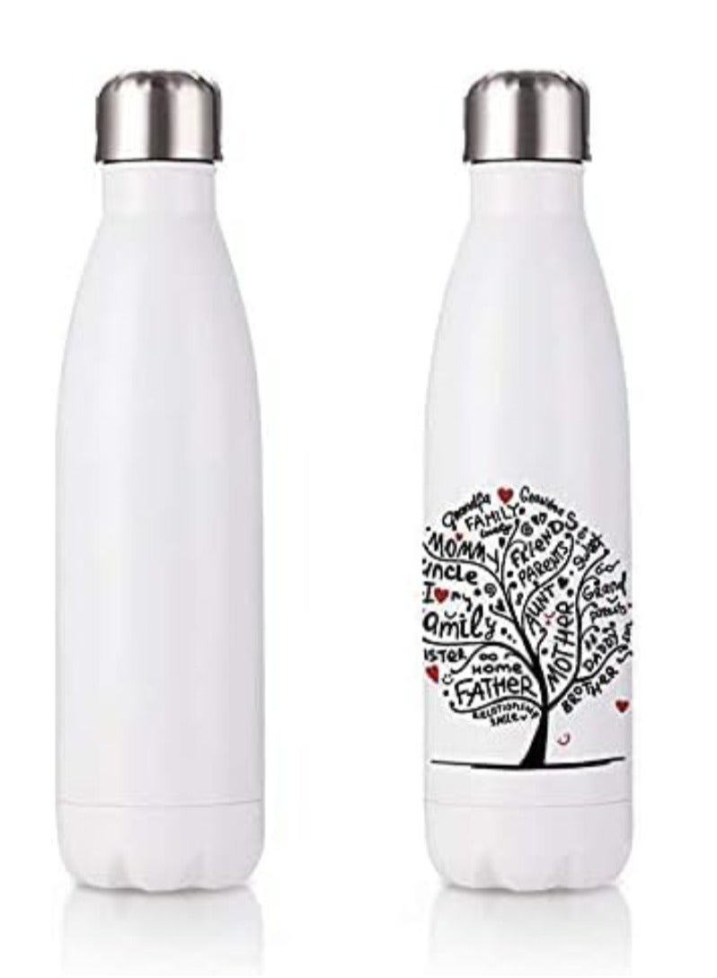 500ML Stainless Steel Vacuum Insulated Water Bottle Cola Shape Bottle Keep 12 Hours Cold & Hot Reusable Metal Leak-Proof Sports Flask Pack Of 2