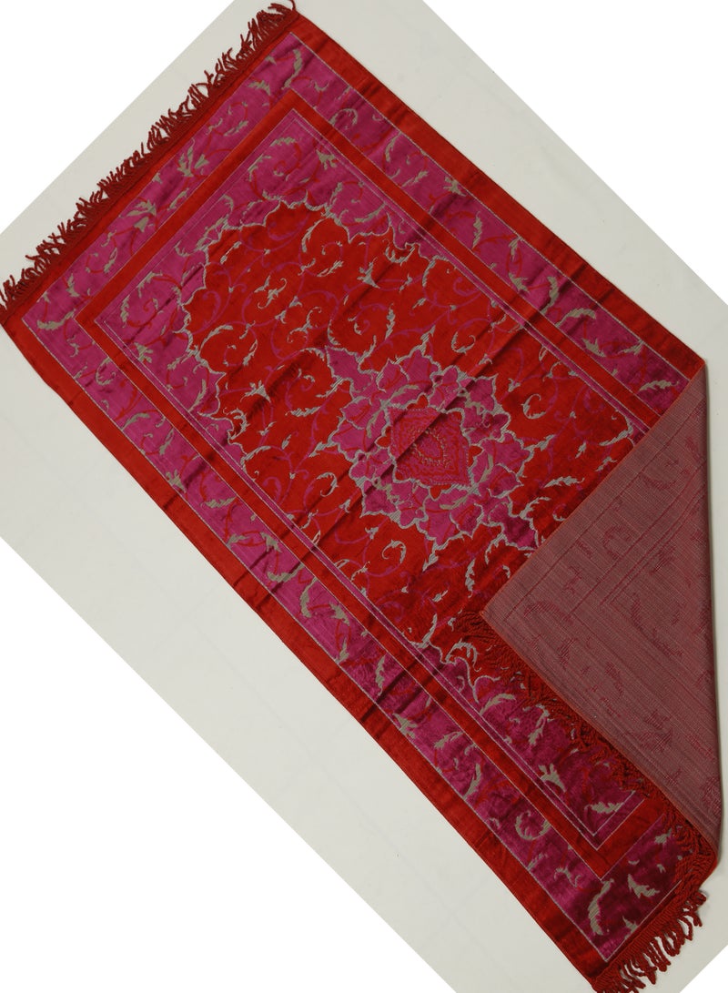 Prayer Mat 614GSM Anti-Slip Velvet Top Islamic Prayer Mat New Design Thick Padded Sajadah Prayer Rug for Men Women Eid Gift Ramadan ( 140cm X 70cm)