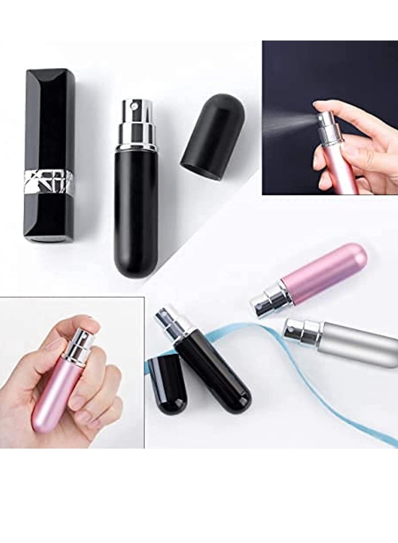 3-Piece Refillable Perfume Atomizer Sliver/Pink/Black