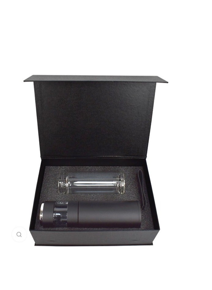 GIFT SETS : Tea Infuser Bottle ATM 30 : Glass Water Bottle Packing Magnetic Gift Box Size : 27.6 x 20.3 x 8.5 cm