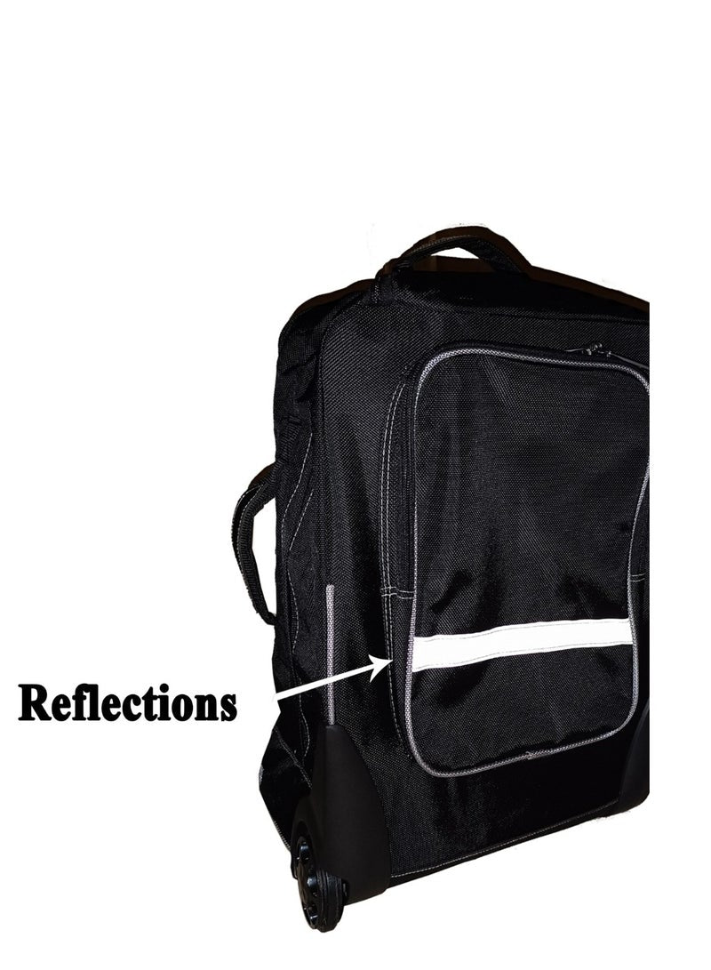 Wheeled Rolling Backpack Double Handle Rolling Backpack For Boys And Girls Travel Trolley Bag
