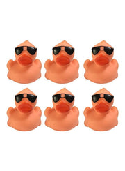 Rubber Ducks with  Sunglasses Mini Bath Ducks Float Pool Ducks Bulk Toys for Baby Shower Birthday Party Supplies Favor ORANGE 20pcs