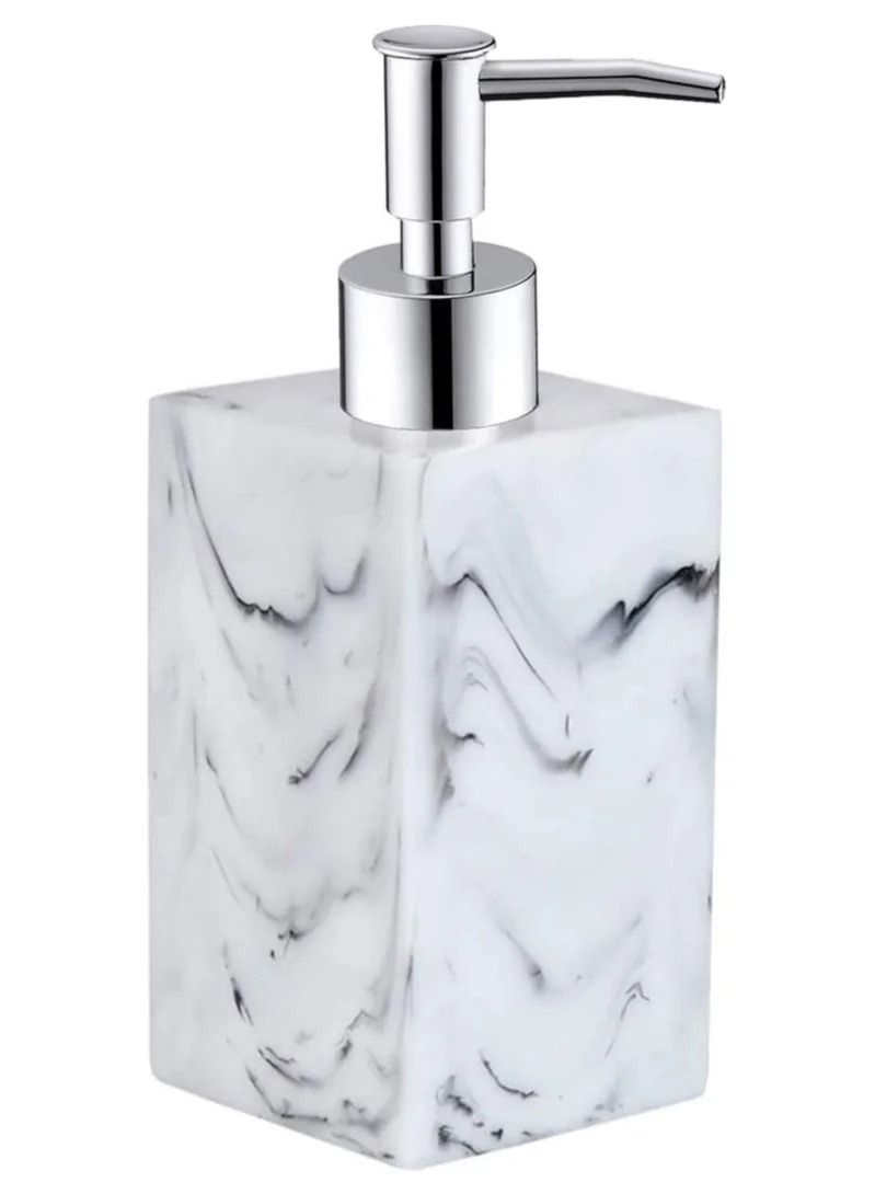 Soap Dispenser 500ML For Bathroom Kitchen Countertop Dispenser Lotion Liquid Dispenser Soap Bottle Ceramic Marble Soap Dispenser White