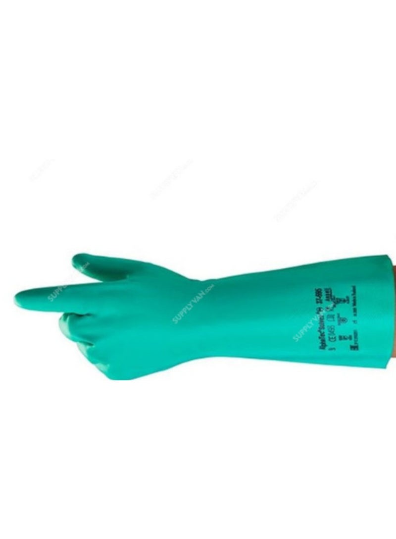 Ansell Nitrile Coated Gloves, 37-185, AlphaTec Solvex, 380MM Length, Size10, Green