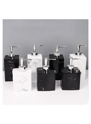 Soap Dispenser 500ML For Bathroom Kitchen Countertop Dispenser Lotion Liquid Dispenser Soap Bottle Ceramic Marble Soap Dispenser White