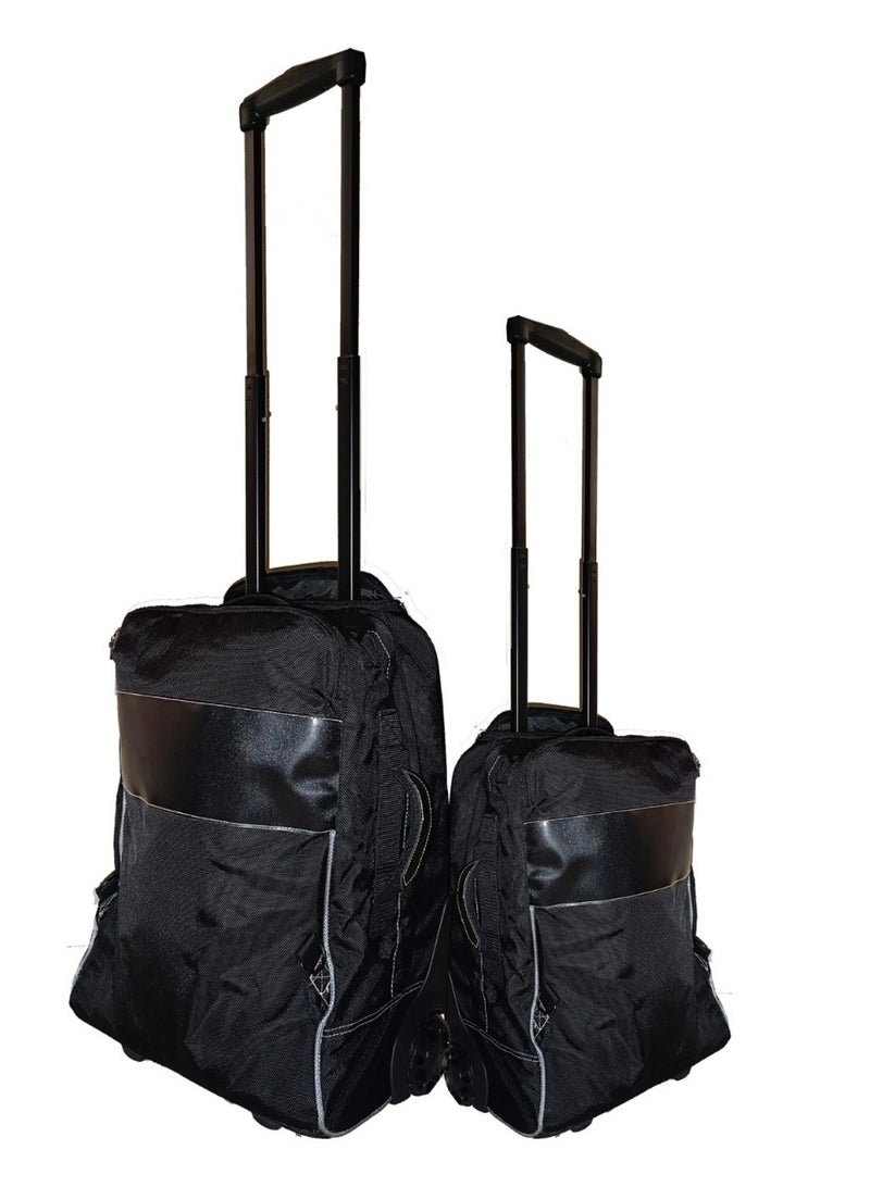 Wheeled Rolling Backpack Double Handle Rolling Backpack For Boys And Girls Travel Trolley Bag