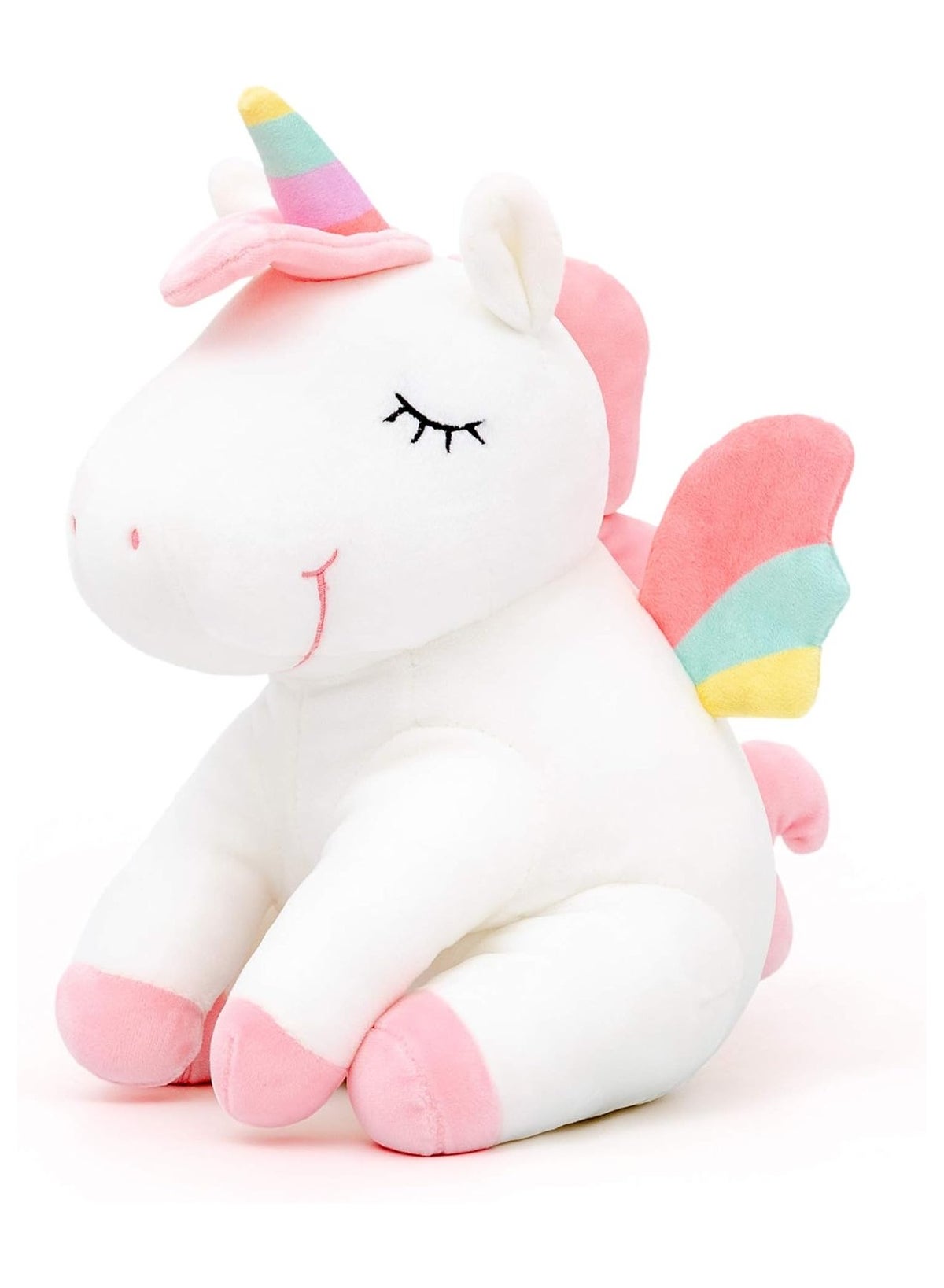 Cute Rainbow Unicorn Plush Toy – 9.8" Soft Stuffed Animal for Kids, Babies, Birthday Gift, Party or Home Decor
