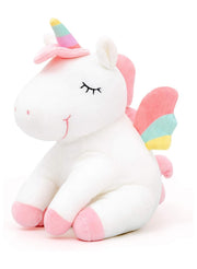 Cute Rainbow Unicorn Plush Toy – 9.8" Soft Stuffed Animal for Kids, Babies, Birthday Gift, Party or Home Decor
