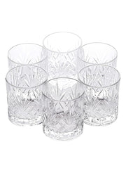 Italian Premium Old Fashioned 225 ML Crystal  Glass Set 6  225 ML