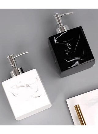 Soap Dispenser 500ML For Bathroom Kitchen Countertop Dispenser Lotion Liquid Dispenser Soap Bottle Ceramic Marble Soap Dispenser White