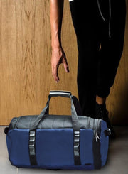 Duffle Bag for Men & Women Waterproof Sports Bag Travel Duffel Bags with Wet Pocket & Shoes Compartment BLUE