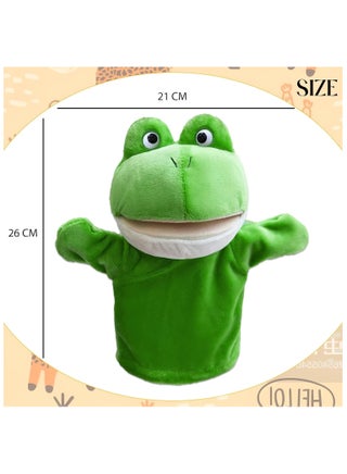 Plush Frog Hand Puppet for Kids – Movable Mouth, Soft Storytelling Toy, Fun Learning & Play
