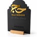 Matte Black Gold Hajj Mubarak Plaque | Arabic Calligraphy Islamic Home Decor